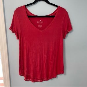 Red American Eagle Soft & Sexy Tee